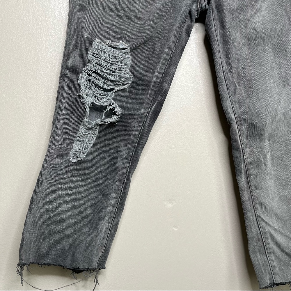 Current/Elliot The Skinny Bleach Out Destroy Jean Capri Ankle Cropped Size 25 - Picture 6 of 9